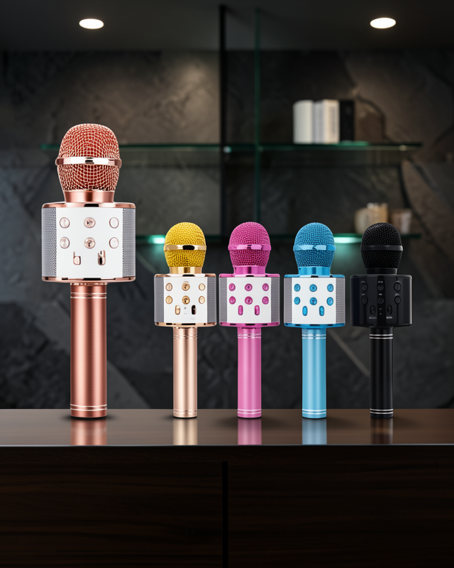 Taşınabilir Bluetooth Karaoke Mikrofon: Hafıza Kart Girişli, Etkileyici Performans
