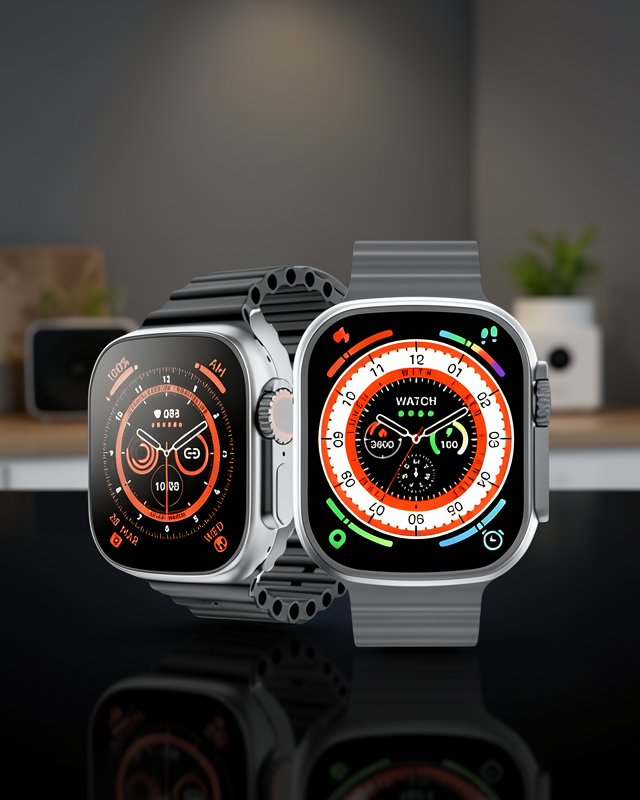45 MM Gri Kasa Ultra Akıllı Saat Sesli Görüşme, Sağlık Takibi, Suya Dayanıklı