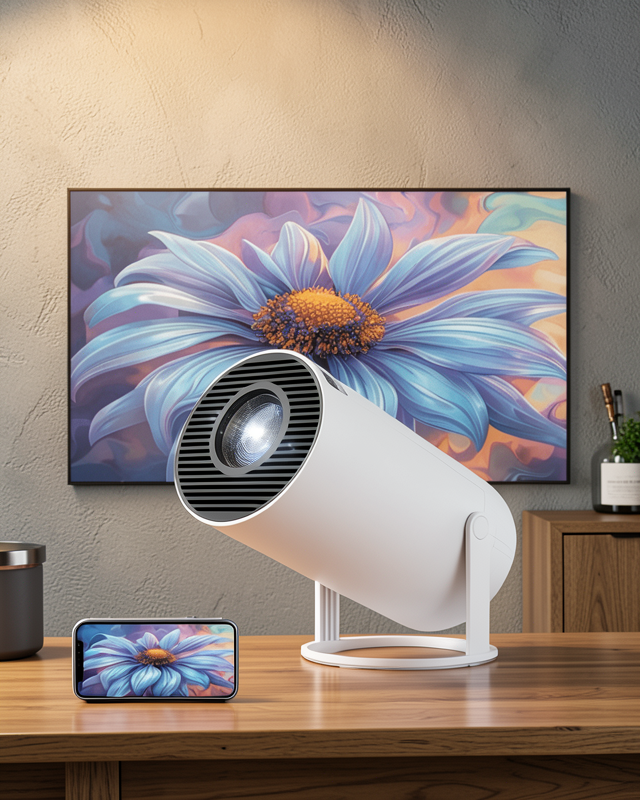 130 İnç Geniş Ekran ve 4K Destekli Full HD Projeksiyon Cihazı