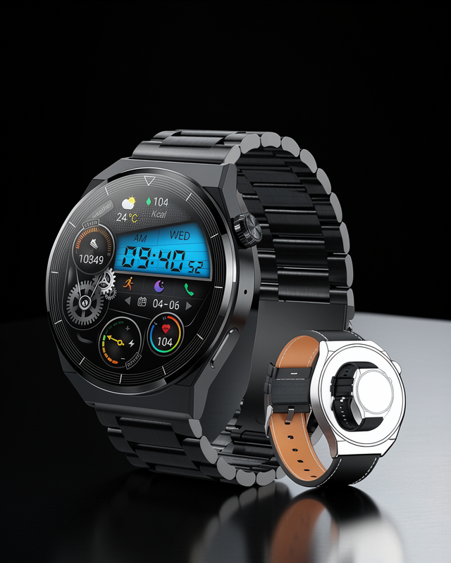 Akıllı Saat Sağlık ve Fitness Takibi Bluetooth Bağlantılı Dokunmatik Ekran