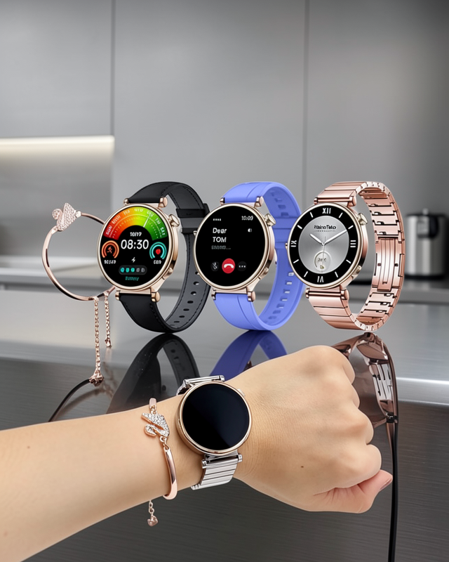 Akıllı Saat Kadınlara Özel Arama Cevaplayan Bluetooth Bağlantılı