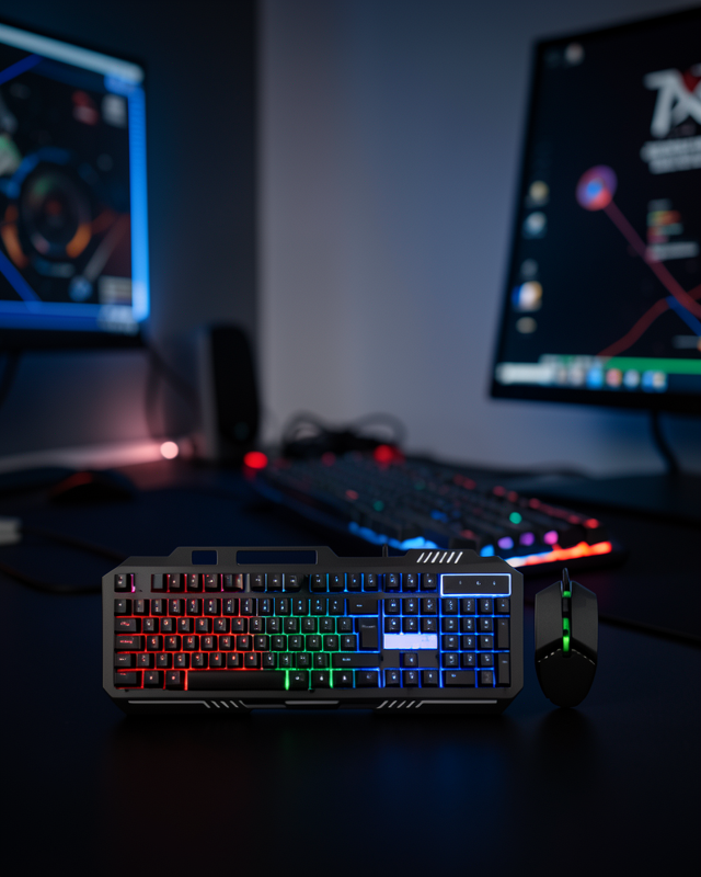 Gaming Klavye ve Mouse Seti PG8018 – Dayanıklı Tuşlar, Hızlı Komut