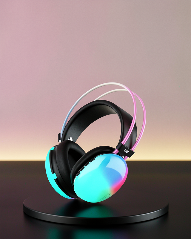 Düşük Gecikmeli Bluetooth 5.3 Gaming Kulaklık – RGB Işıklı