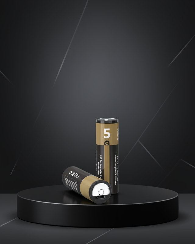 USB Type-C Girişli Şarjlı AA Lityum Pil | 1.5V Sabit Çıkış | 3200mWh (2'li Paket)