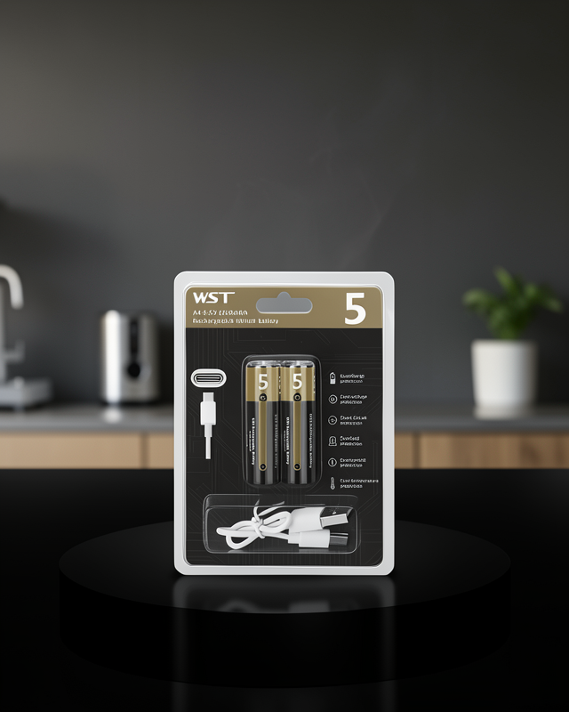Tekrar Şarj Edilebilir AA USB Type-C Pil | 1000+ Döngü | 1.5V Sabit Voltaj