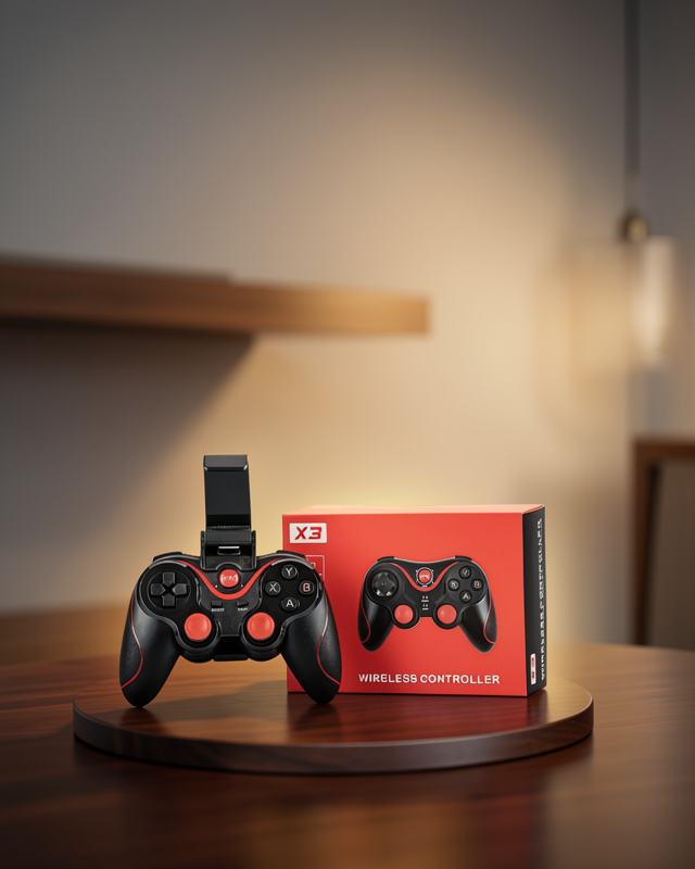 Kablosuz Bluetooth Gamepad PC Android TV Uyumlu Oyun Kumandası