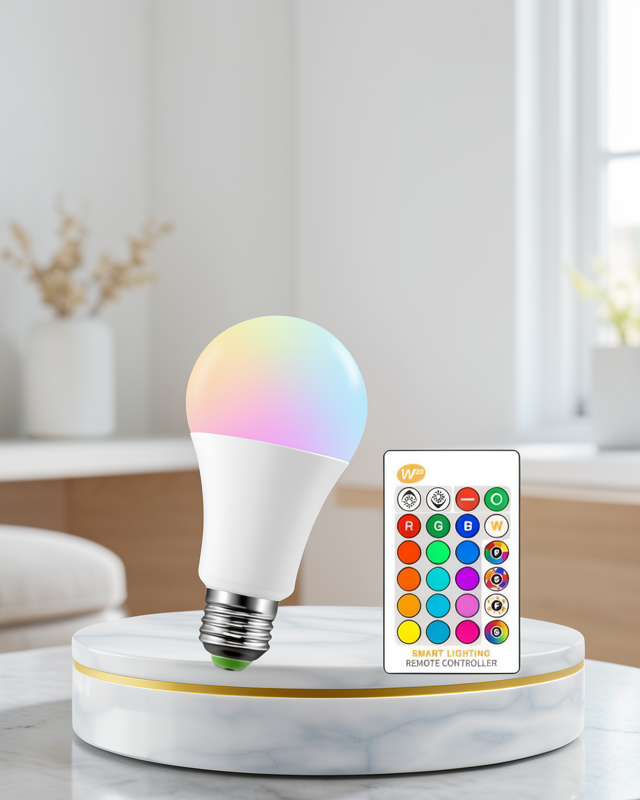 RGB Uzaktan Kumandalı LED Ampul 16 Renk Dekoratif Aydınlatma
