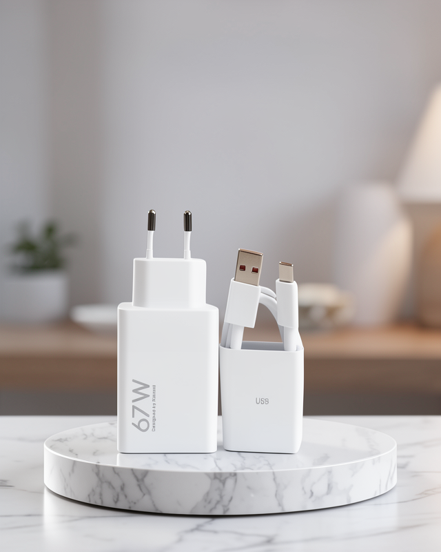 67W Hızlı Şarj Adaptörü ve Veri Aktarım Özellikli Type-C Kablo Seti
