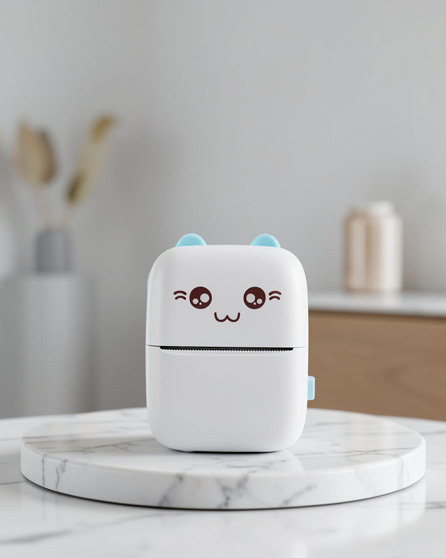 Mini Termal Yazıcı Kablosuz Taşınabilir Bluetooth Bağlantılı 200 DPI