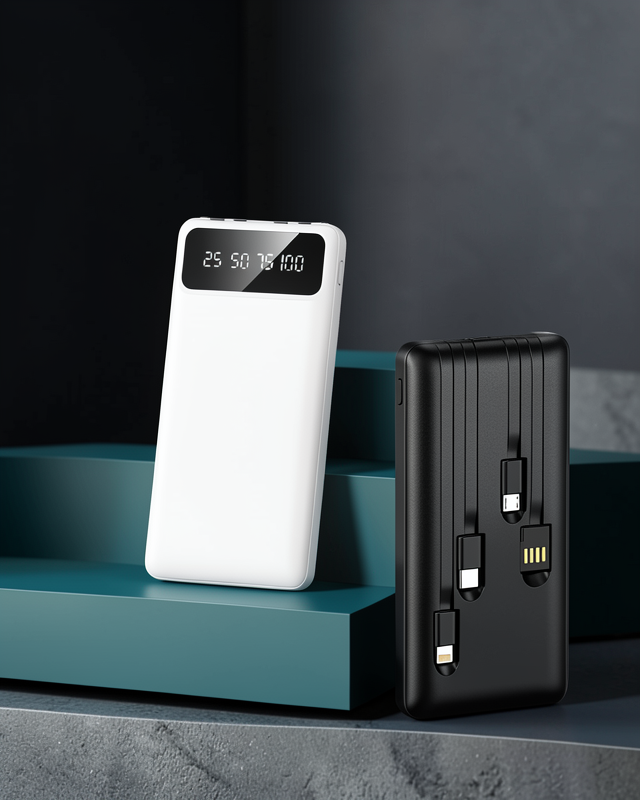 Powerbank 20.000 Mah Dijital Göstergeli LCD Ekran Uzun Pil Ömrü