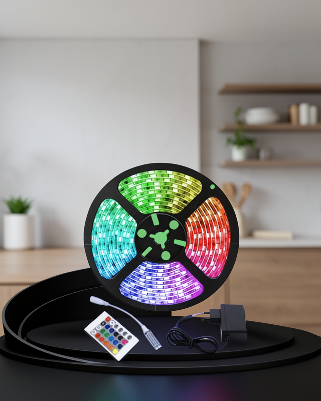 Pratik Kurulumlu 5 Metre Kumandalı Şerit LED