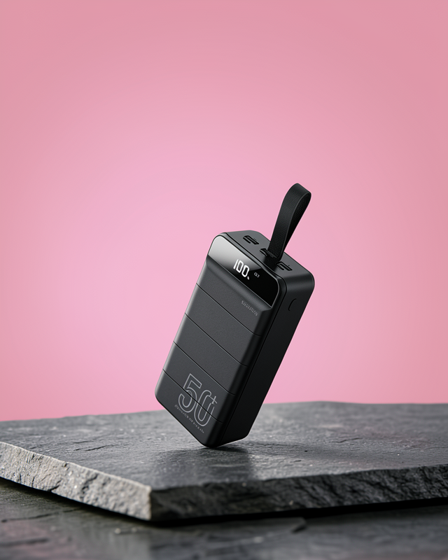 50.000 mAh Ultra Güçlü Powerbank 4 USB Çıkışlı, LED Dijital Göstergeli, Hızlı Şarj Destekli Taşınabilir Şarj Cihazı