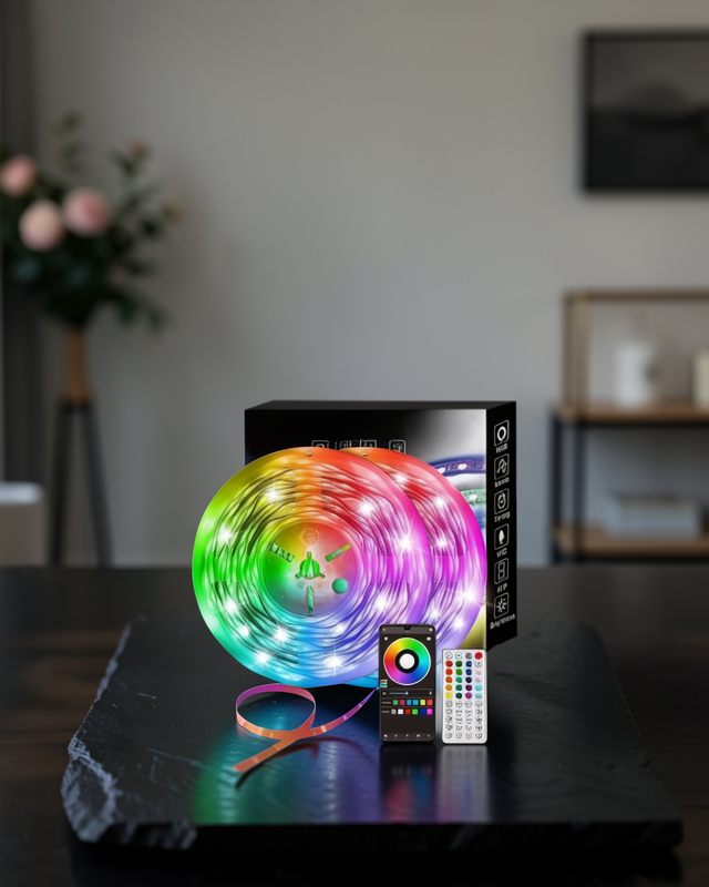 Sese Duyarlı 10M Smart Şerit Led IOS Android Kontrollü RGB Işık