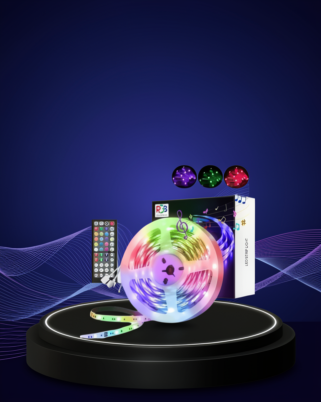 Bluetooth Kontrollü Smart Şerit Led 10M Sese Duyarlı RGB Aydınlatma