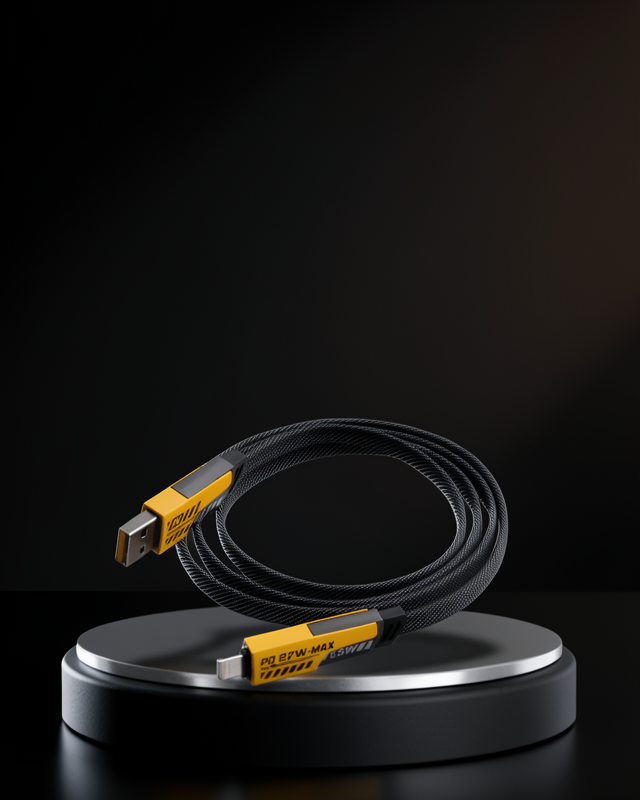 Hızlı Şarj Destekli 65W Örgülü USB-C ve USB-A Çoklu Şarj Kablosu