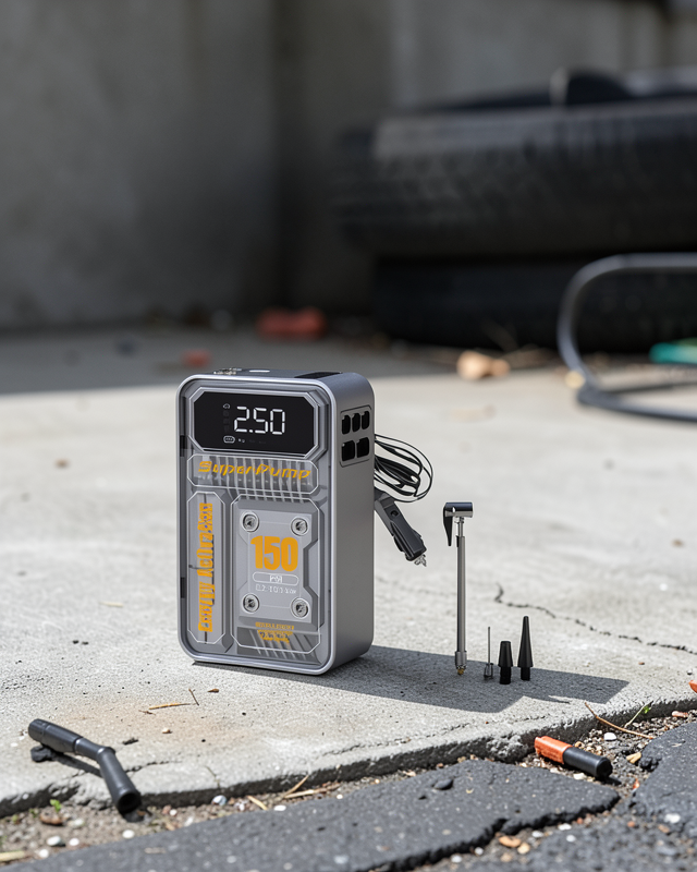 Hızlı Şişirme Güçlü Motorlu 150 PSI Araba Lastik Pompası
