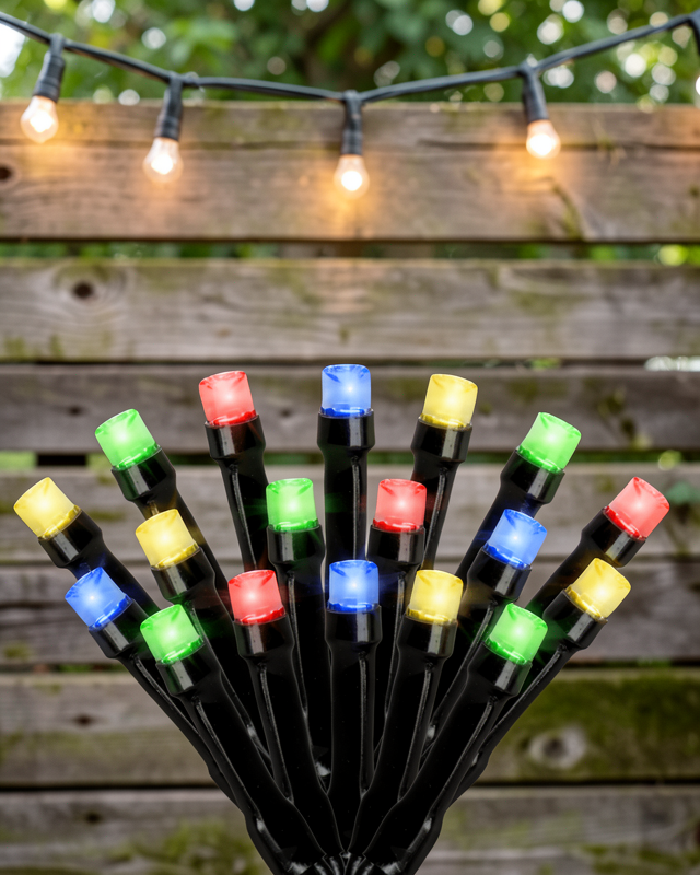 2x2 Metre Pil ile Çalışan Perde LED Işık – 8 Modlu Dekoratif