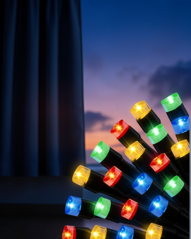 Noel ve Parti Dekorasyonu İçin 2x2 LED Perde Işık – 8 Fonksiyonlu