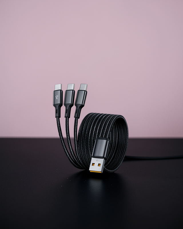 Çoklu USB Şarj Kablosu – 1,2m Hızlı Şarj, 3A Güçlü Akım
