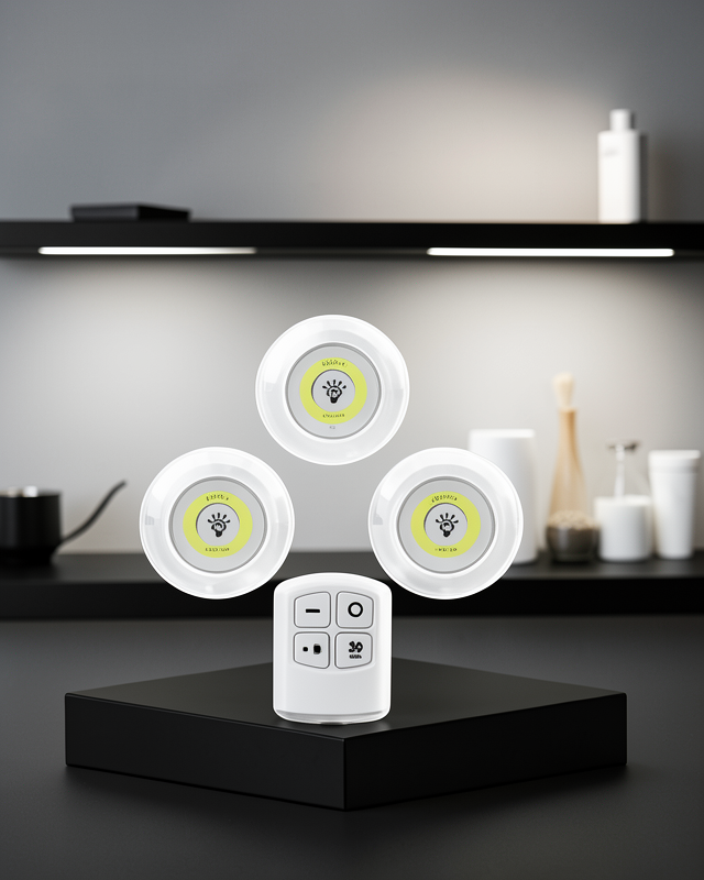 Kablosuz Gün Işığı 3’lü LED Spot Lamba Kumandalı