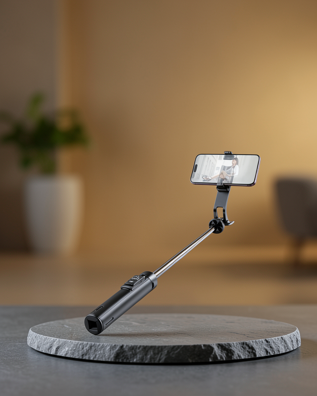 Uzaktan Kumandalı Bluetooth Selfie Çubuğu– Işıklı, 130 cm Ayarlanabilir