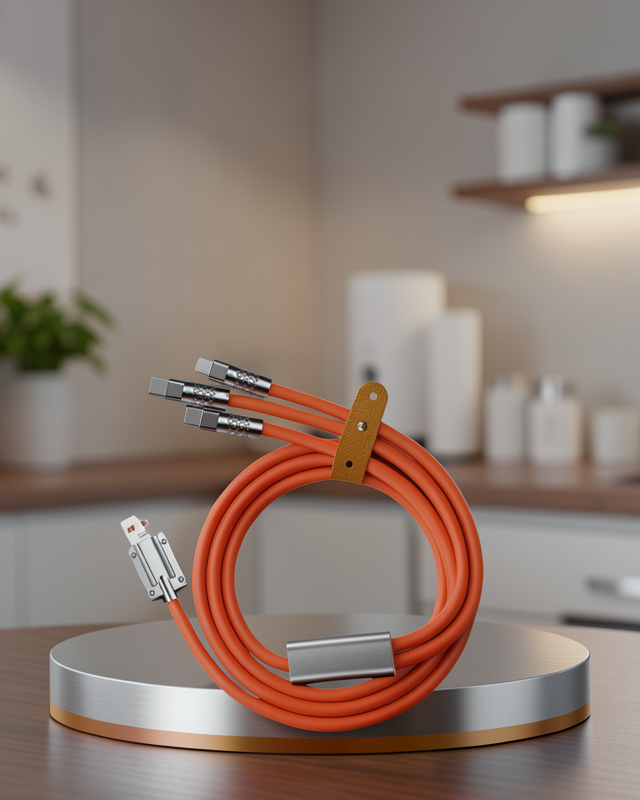 Çoklu Cihaz Dostu 120 W Hızlı Şarj Kablosu – Tek Kablo ile Her Cihaz Elinizin Altında
