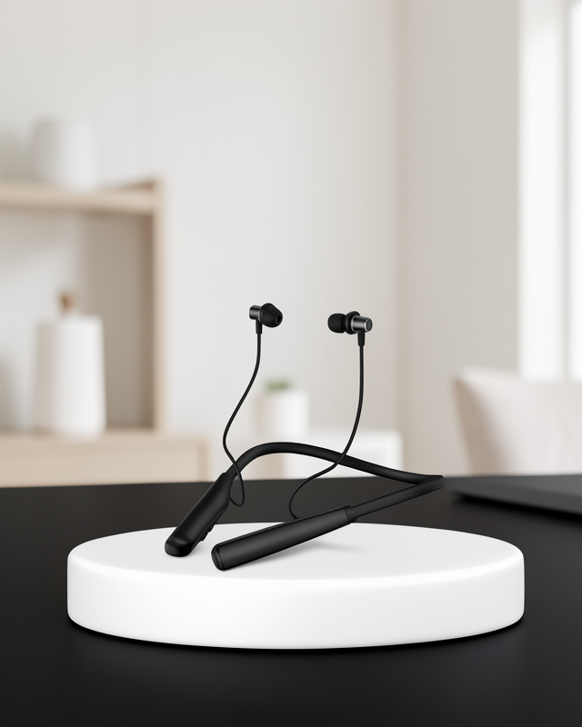 Boyun Askılı Kablosuz Bluetooth Kulaklık – Aktif Gürültü Önleme, LCD Ekranlı