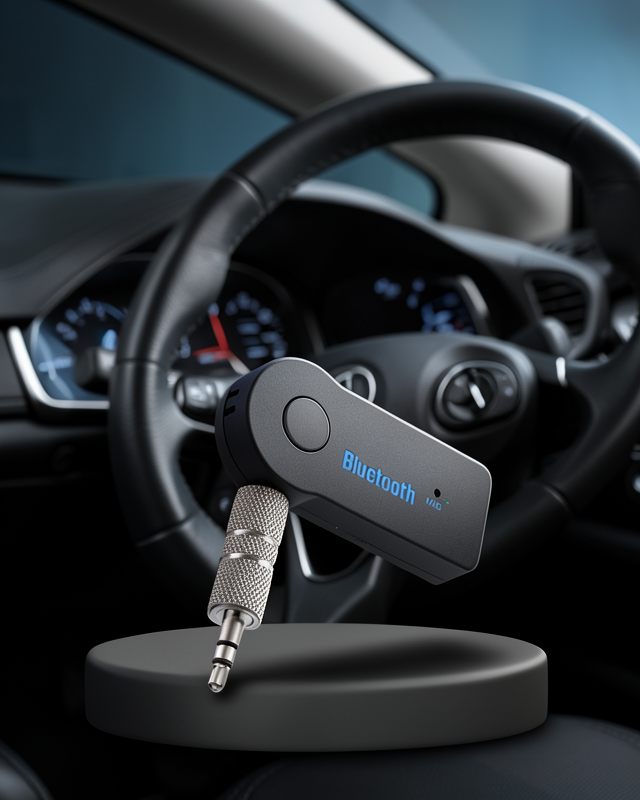 Bluetooth AUX Araç Kiti Eller Serbest Müzik Çalar Dahili Mikrofonlu