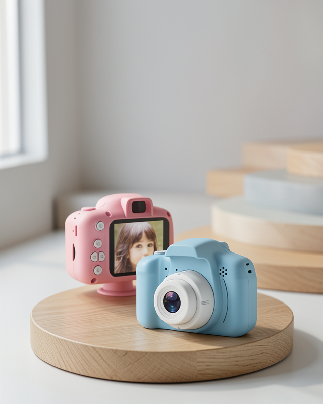 8MP Mini Çocuk Fotoğraf Makinesi – Pembe Ses Kaydı Özellikli