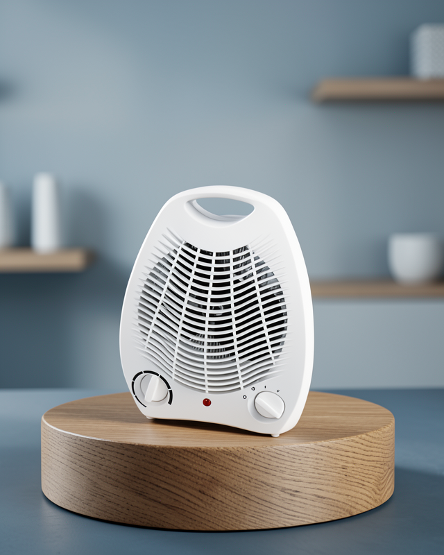 Mini Elektrikli Isıtıcı 2000W – Termostatlı Fanlı Isıtma, Taşınabilir Tasarım