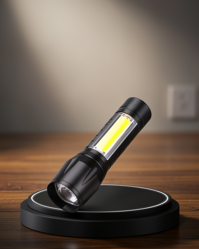 4 Mod Şarjlı Işıldak | Ultra Güçlü Cree LED | Su Geçirmez Alüminyum Gövde