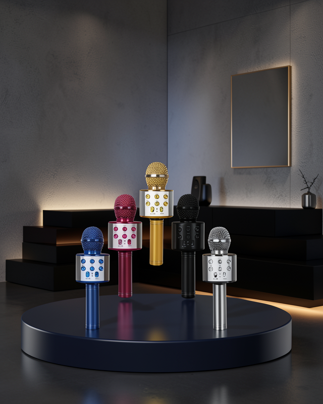 Bluetooth Karaoke Mikrofon – Yüksek Ses Kalitesi, Yankı Efektli, Uzun Ömürlü Pil