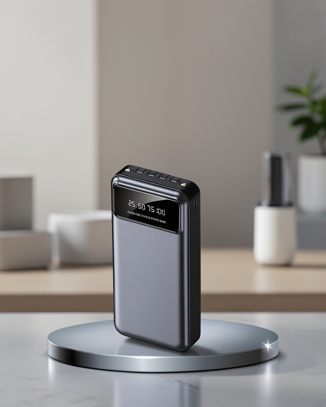 Powerbank 20000 mAh 4 Çıkışlı Hızlı Şarjlı ve LED Göstergeli