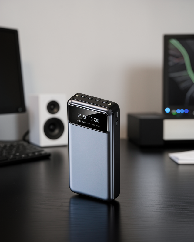 Powerbank 20000 mAh Hızlı Şarjlı LED Fenerli ve 4 Portlu