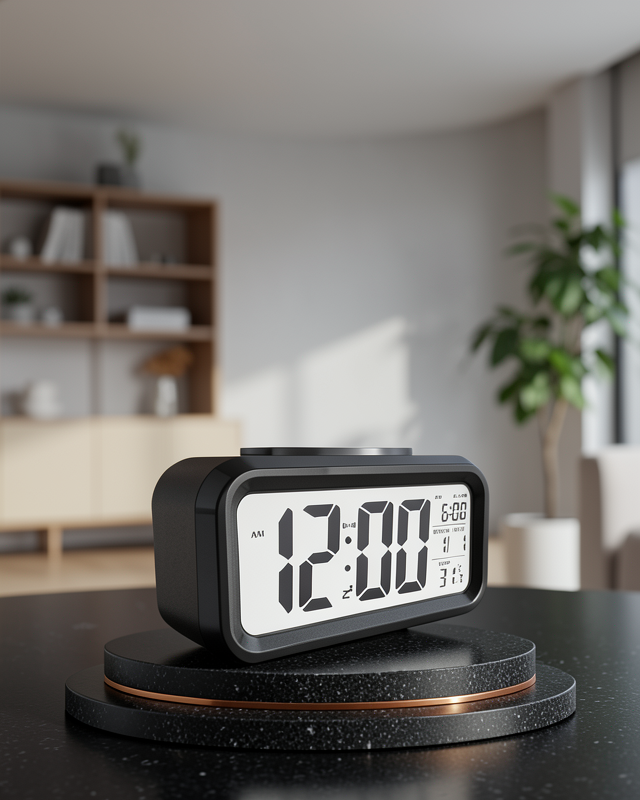 Sensörlü Dijital Masa Saati Alarm ve Sıcaklık Göstergeli