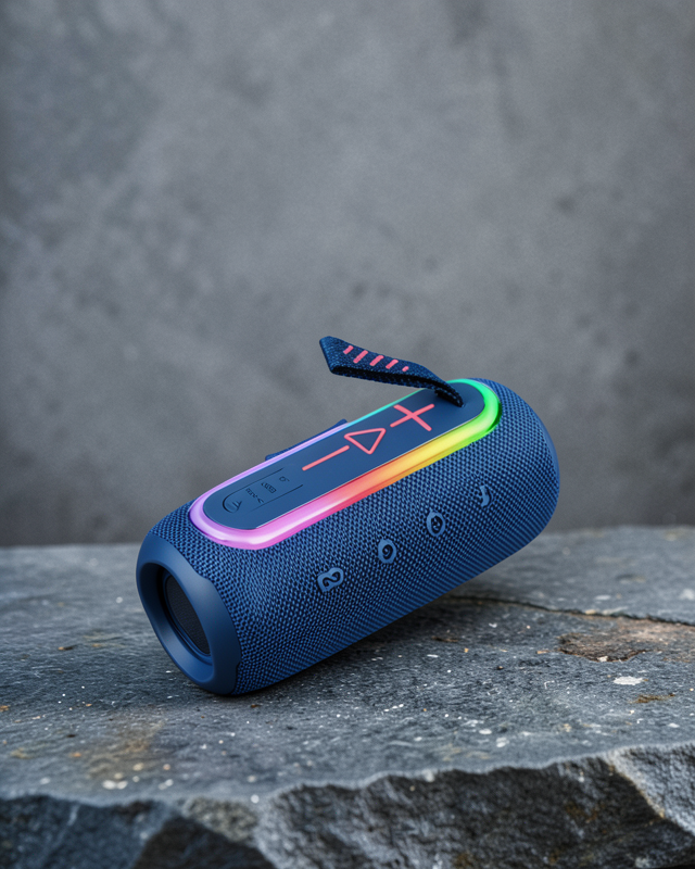 Mavi Taşınabilir Bluetooth Hoparlör Kompakt Tasarım ve Güçlü Ses