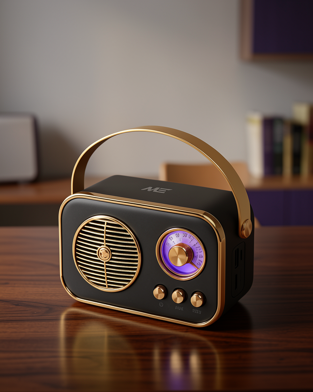 Vintage Bluetooth Radyo – TF Kart ve FM Destekli Taşınabilir Nostaljik Model