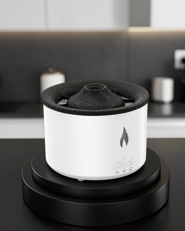 3D Alev Işıklı Aromaterapi Makinesi – 360 ml Su Kapasiteli Sessiz Difüzör