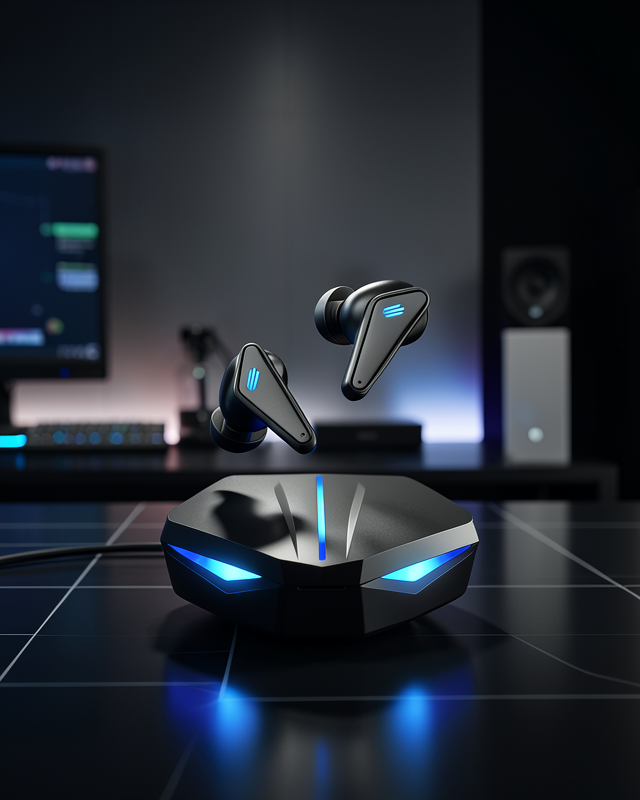 Oyuncu Bluetooth Kulaklık Tam Kablosuz Stereo LED Işıklı
