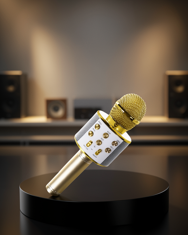 Bluetooth Karaoke Mikrofon Şarjlı Uzun Pil Ömürlü Çok Fonksiyonlu