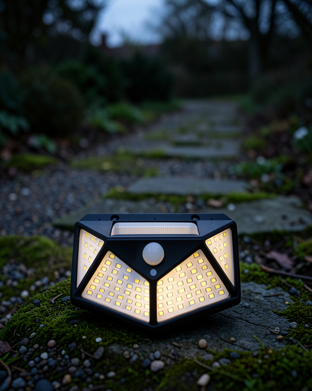 Güneş Enerjili Aydınlatma 100 LED Sensörlü Solar Dış Mekan Lamba