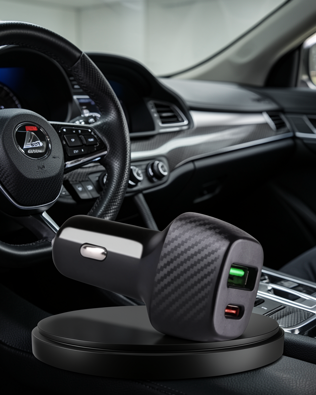 PD Destekli 38W Araç Şarj Başlığı Type-C + USB Çift Çıkış Hızlı Şarj