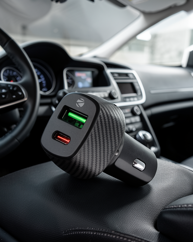 Araç Tipi Hızlı Şarj Adaptörü Type-C PD USB Çift Port Kompakt