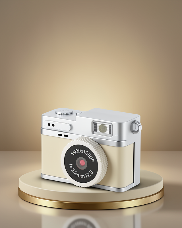 Kompakt Mini Kamera Retro Tasarım 128GB Hafıza 1080P Video
