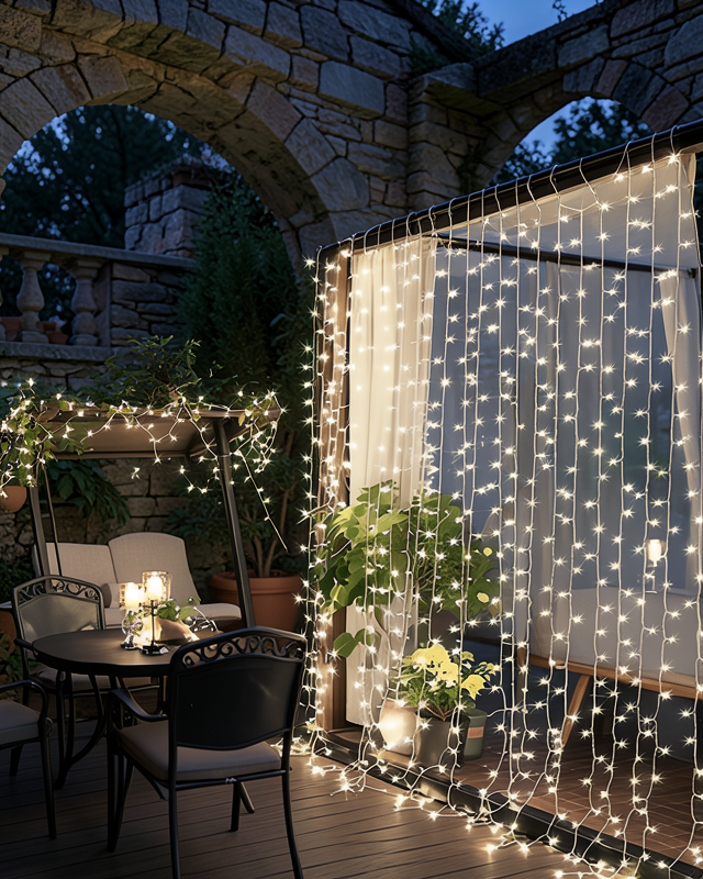 3x3 Metre Şelale LED Perde Işık İç Dış Mekân Dekorasyonu
