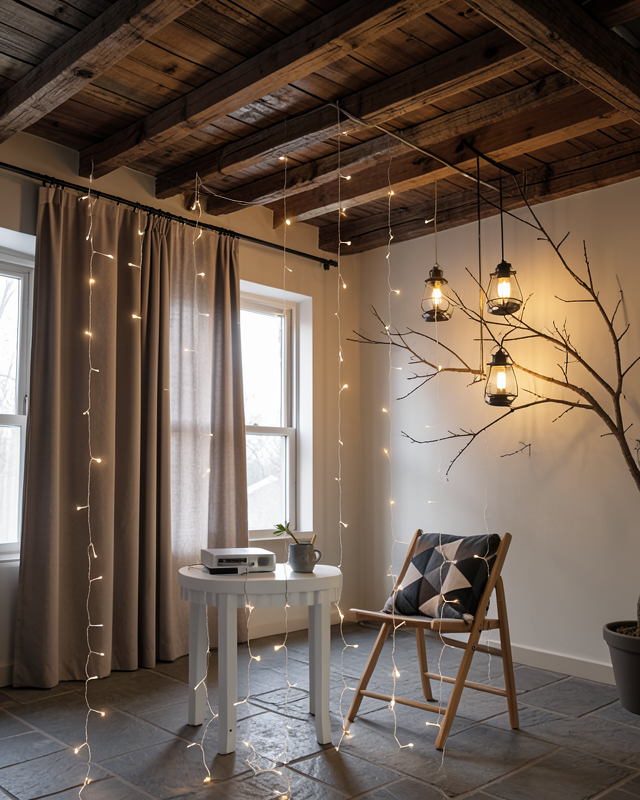 4 Metre Şelale Perde Led Işık Dış Mekan İç Mekan Uyumlu