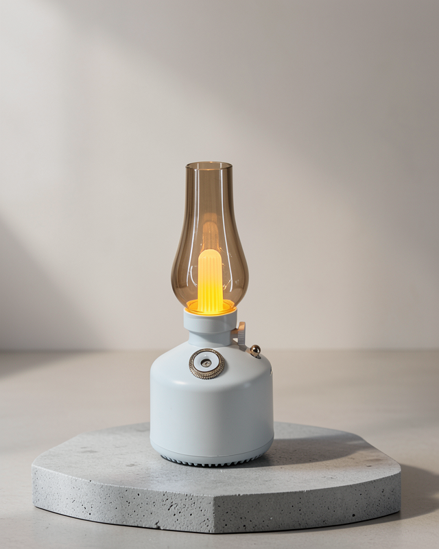 Renkli Led Işıklı Retro Gaz Lambası Aroma Terapi Mist Maker