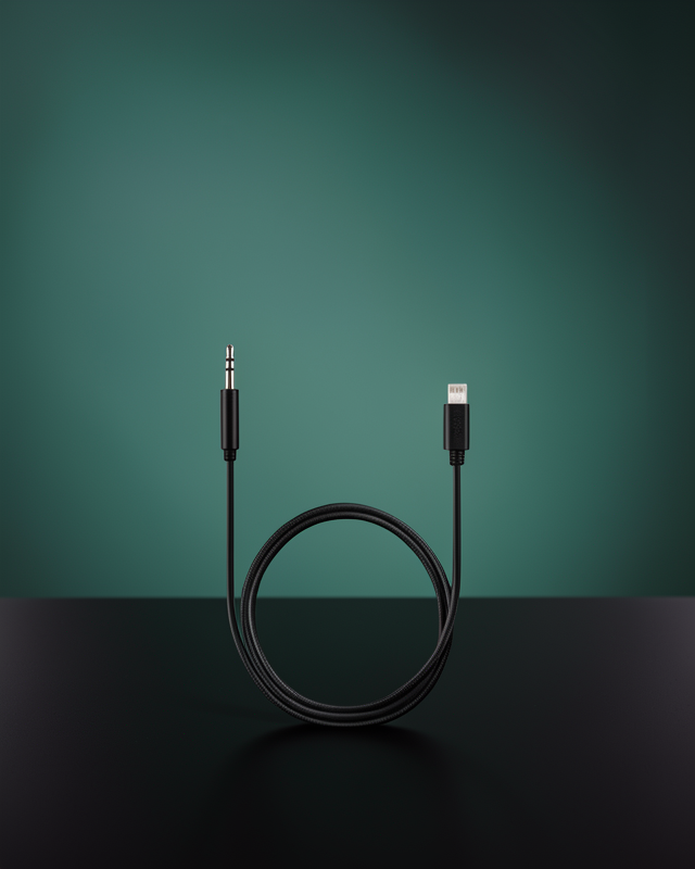 Lightning to 3.5mm Aux Ses Dönüştürücü Kablo 1 Metre Stereo Uyumlu