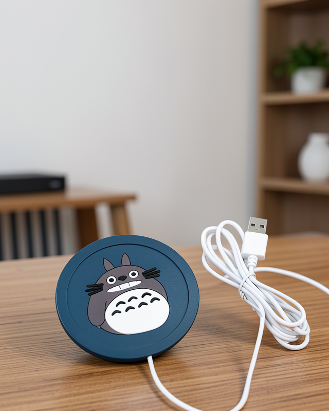 USB Isıtıcı Bardak Altlığı Totoro Desenli 45°–60° Sıcaklık Koruma