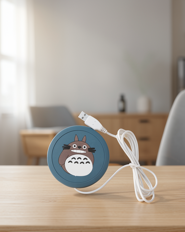 Totoro Desenli USB Bardak Isıtıcı Kahve Çay Sıcak Tutucu Altlık